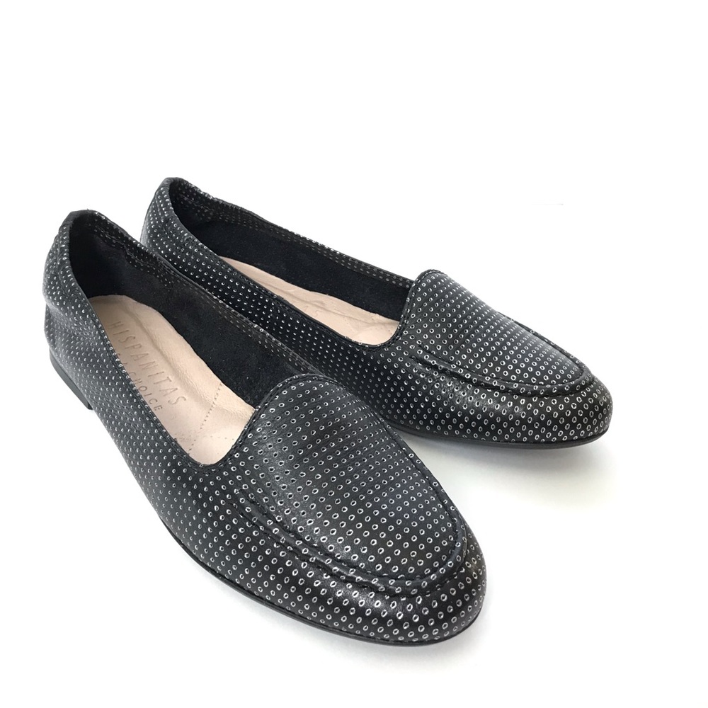 Hispanitas Judith Black Leather Loafers NIB
